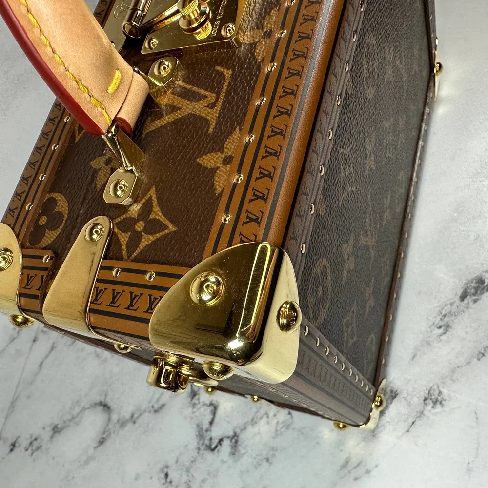 Louis Vuitton Petite Valise Trunk Bag Monogram LV box Purse Crossbody/Tote - Picture 14 of 16